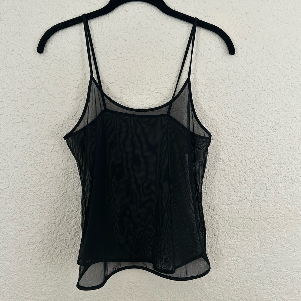 Black Sheer Tank Top